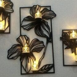 Elegant Black Flower Wall Decor