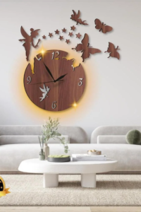 Fairy Design Laminated Wall Clock With Backlight